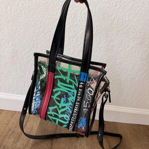 Graffiti style crossbody bag